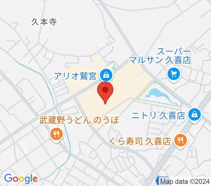 タワーレコード アリオ鷲宮店の地図