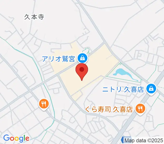 タワーレコード アリオ鷲宮店の地図