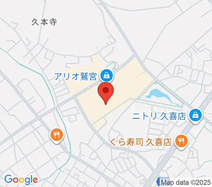 タワーレコード アリオ鷲宮店の地図