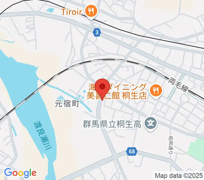 桐生さいとうピアノ教室の地図