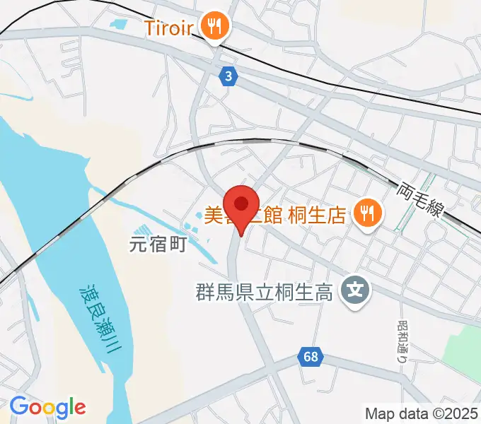 桐生さいとうピアノ教室の地図