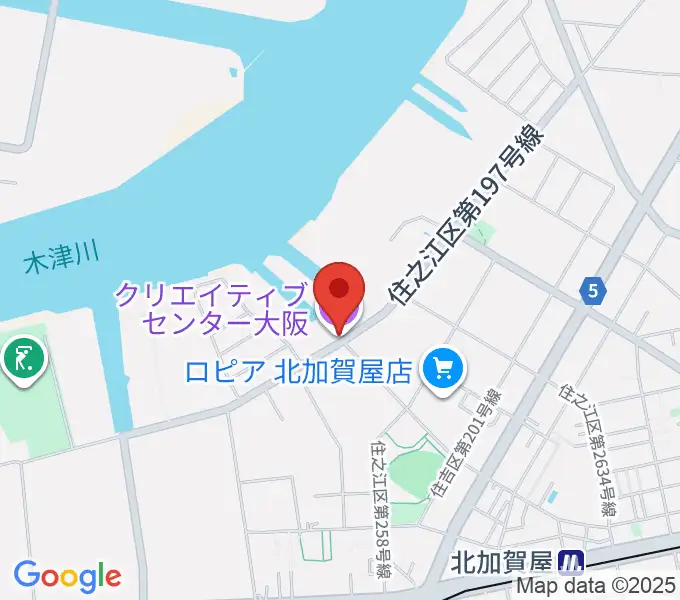クリエイティブセンター大阪の地図