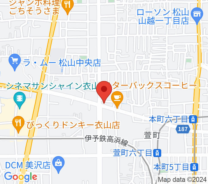 松山TSUTAYA中央店の場所