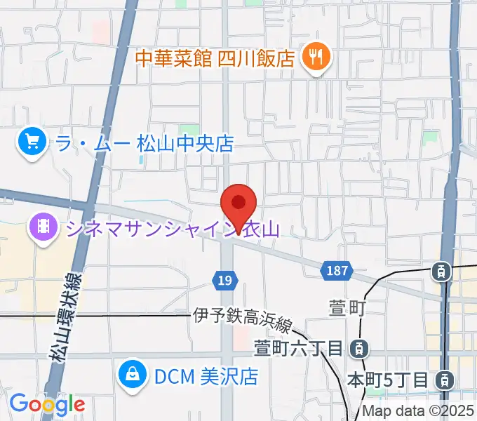 松山TSUTAYA中央店の地図