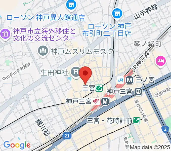 クラブ月世界の地図