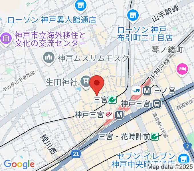 クラブ月世界の地図