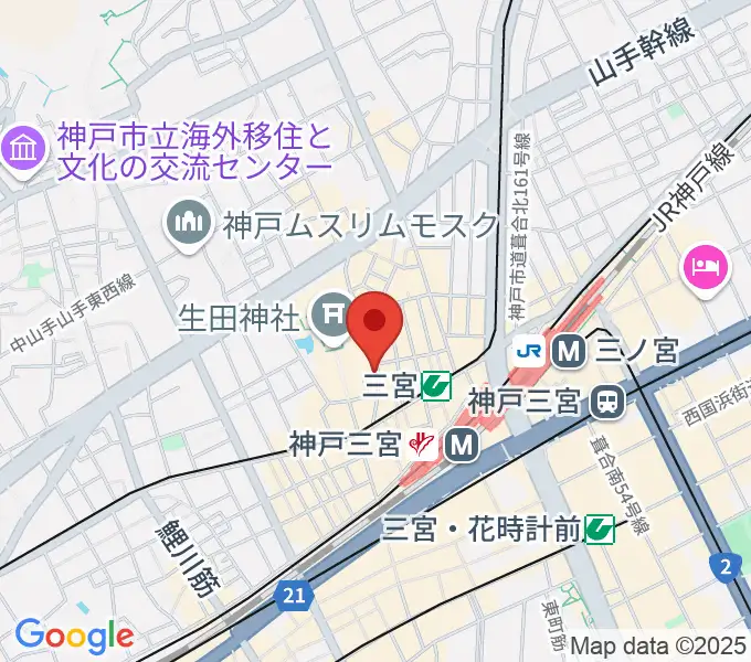 クラブ月世界の地図