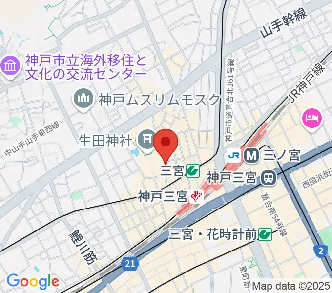 クラブ月世界の地図
