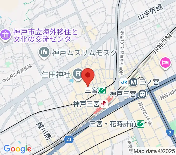 クラブ月世界の地図