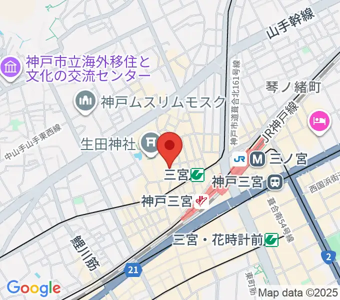 クラブ月世界の地図