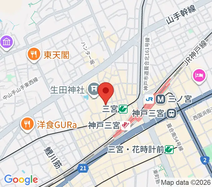 クラブ月世界の地図