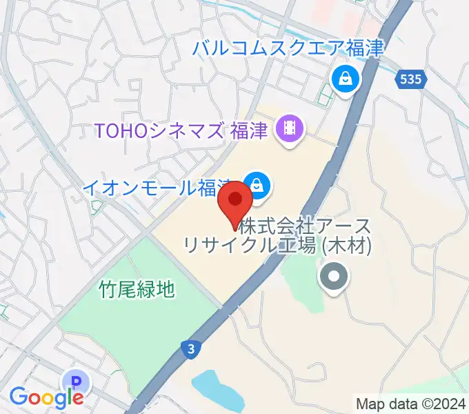 HMVイオンモール福津の地図