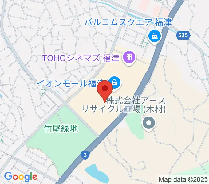 HMVイオンモール福津の地図