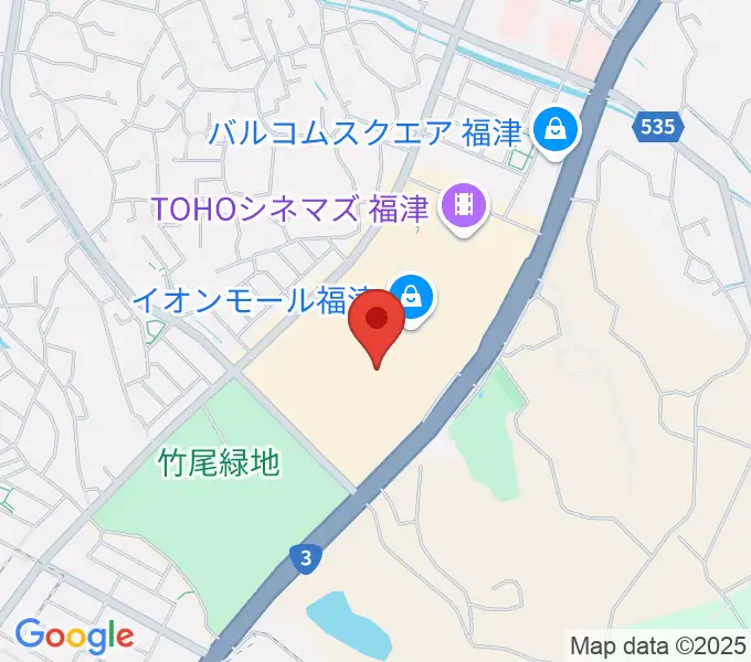 HMVイオンモール福津の地図