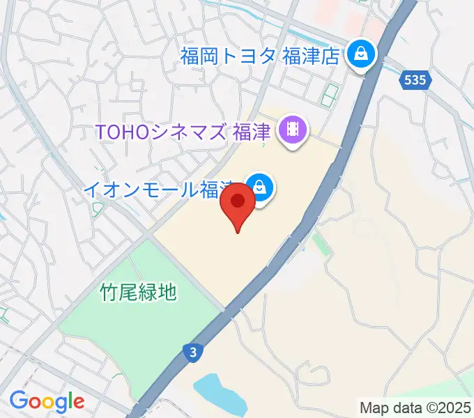 HMVイオンモール福津の地図