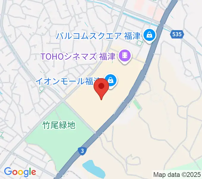 HMVイオンモール福津の地図