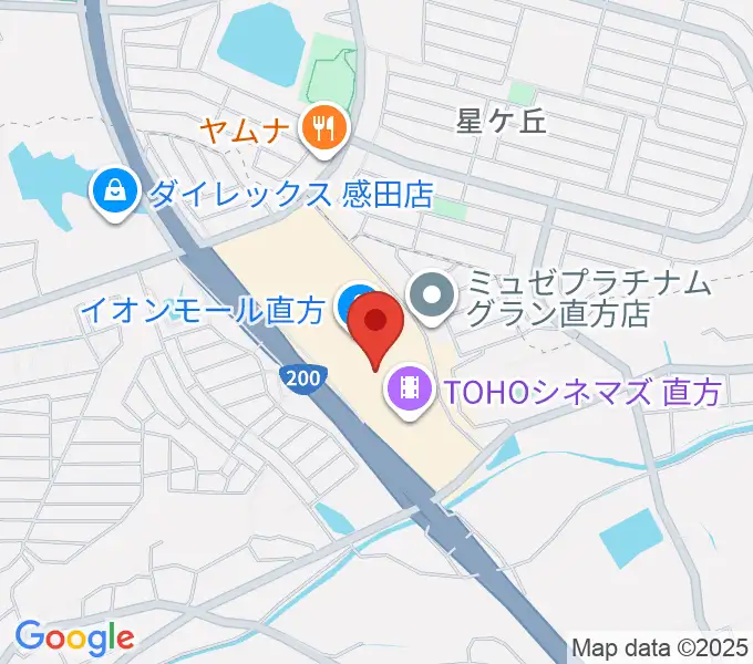 HMVイオンモール直方の地図