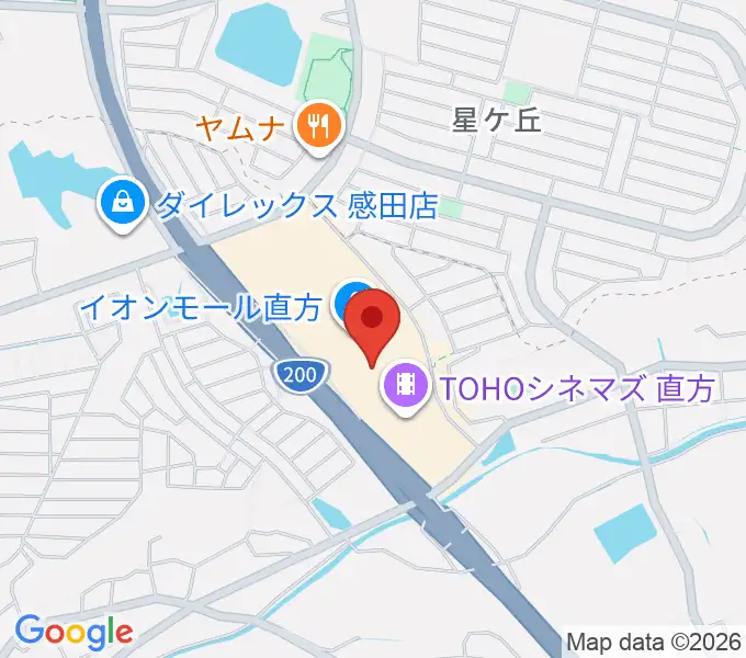 HMVイオンモール直方の地図