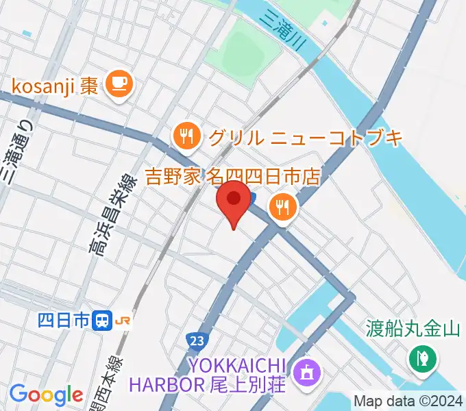 四日市市なやプラザの地図