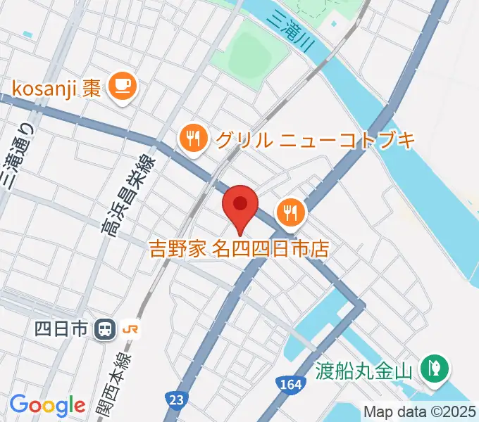 四日市市なやプラザの地図