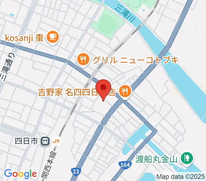 四日市市なやプラザの地図