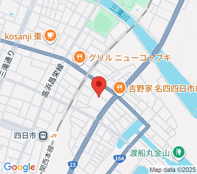 四日市市なやプラザの地図