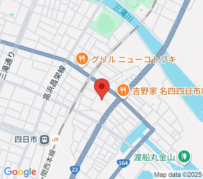 四日市市なやプラザの地図