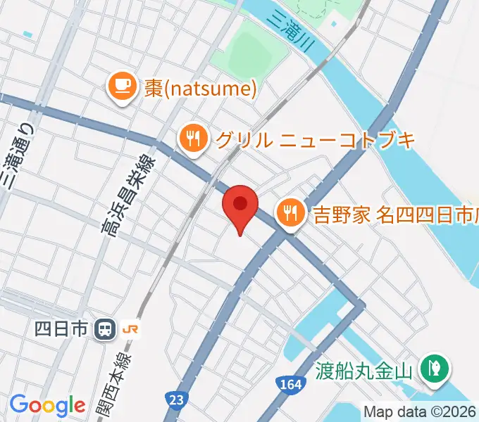 四日市市なやプラザの地図