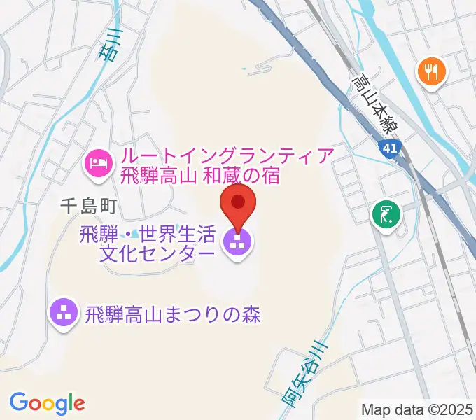 飛騨芸術堂の地図