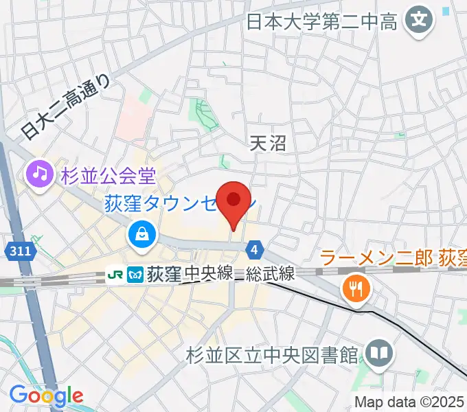 荻窪Live Bar BUNGAの地図