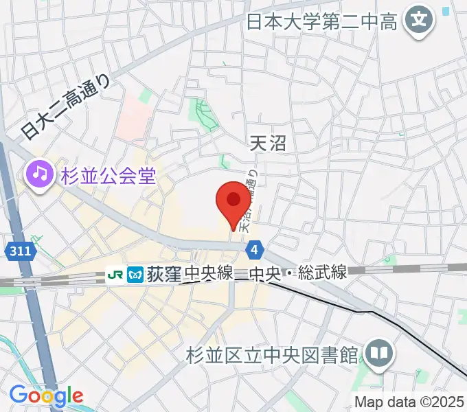 荻窪Live Bar BUNGAの地図
