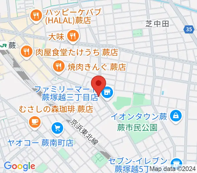 天沢バイオリン工房の地図