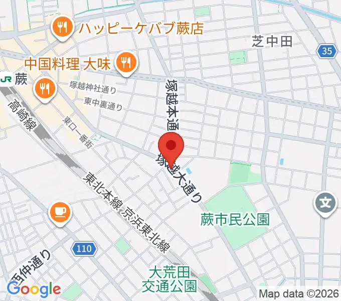 天沢バイオリン工房の地図