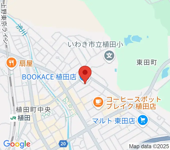 ブックエース植田店の地図