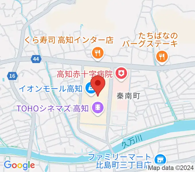 HMVイオンモール高知の地図