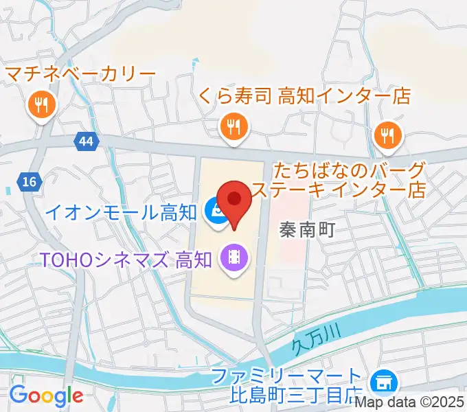 HMVイオンモール高知の地図