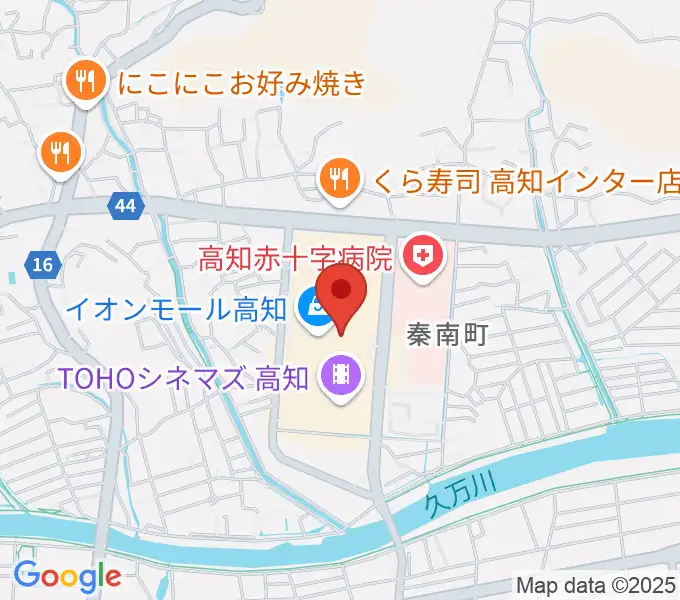 HMVイオンモール高知の地図