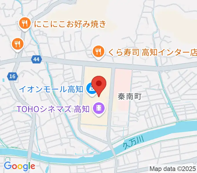HMVイオンモール高知の地図