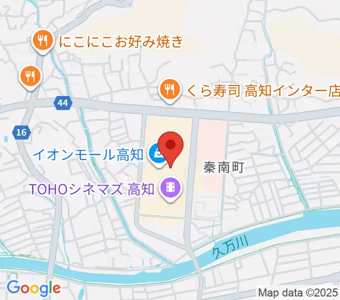 HMVイオンモール高知の地図