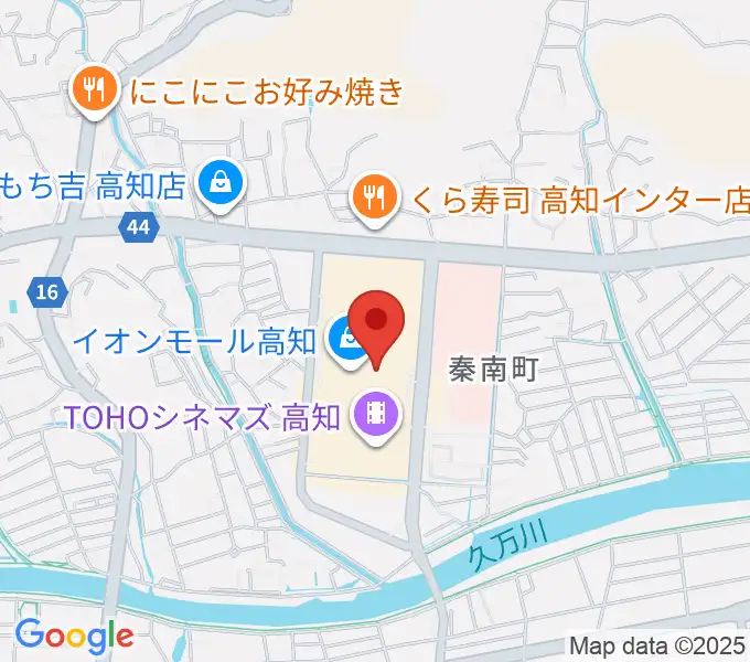 HMVイオンモール高知の地図
