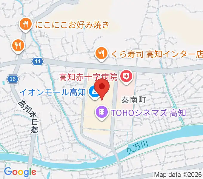 HMVイオンモール高知の地図