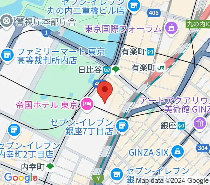 東京宝塚劇場の地図