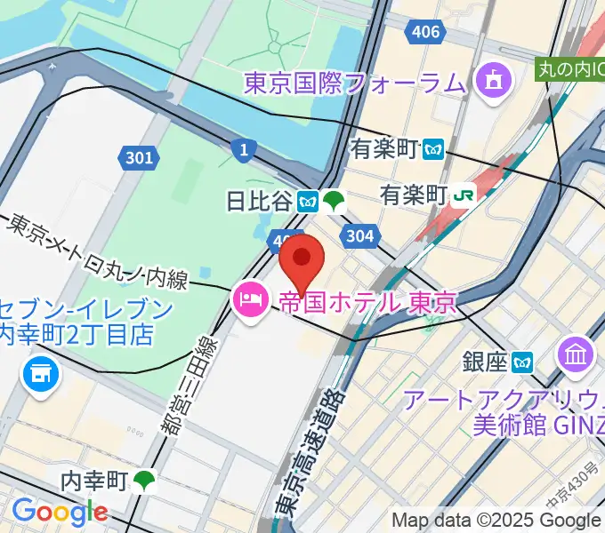東京宝塚劇場の地図