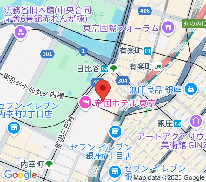 東京宝塚劇場の地図