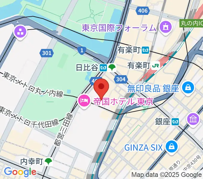 東京宝塚劇場の地図