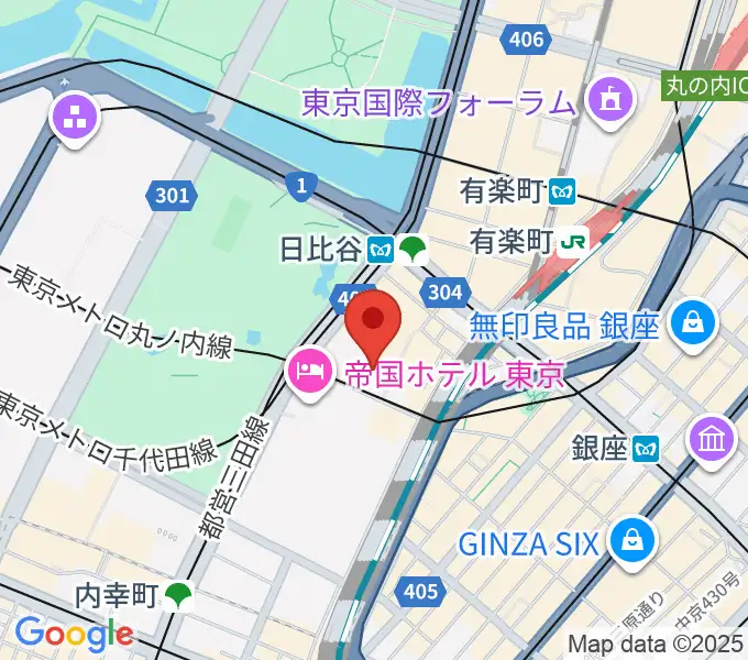 東京宝塚劇場の地図