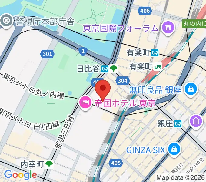 東京宝塚劇場の地図