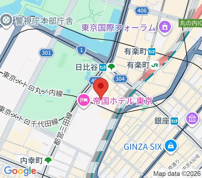 東京宝塚劇場の地図