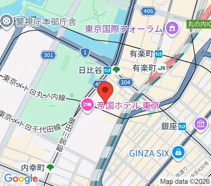 東京宝塚劇場の地図