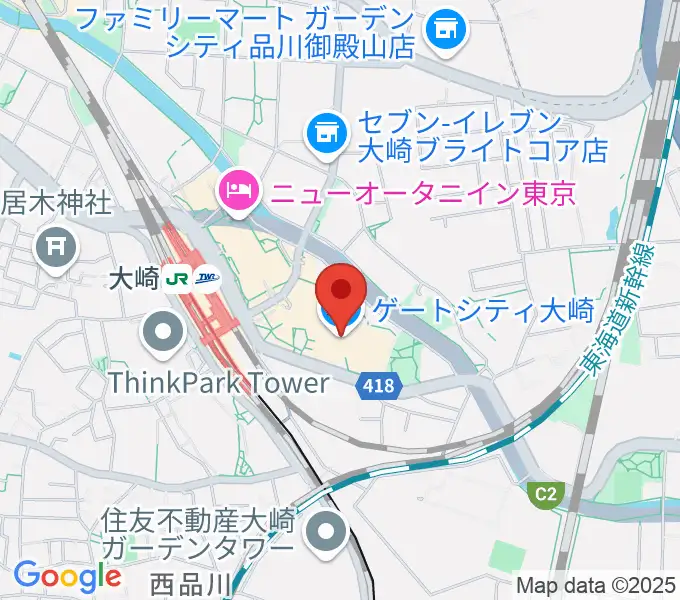 ゲートシティホール＆ルームの地図